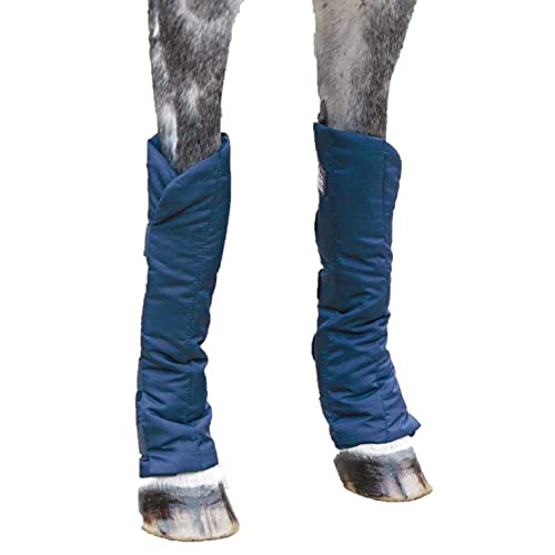 Protecciones de viaje para patas de caballo, azul marino