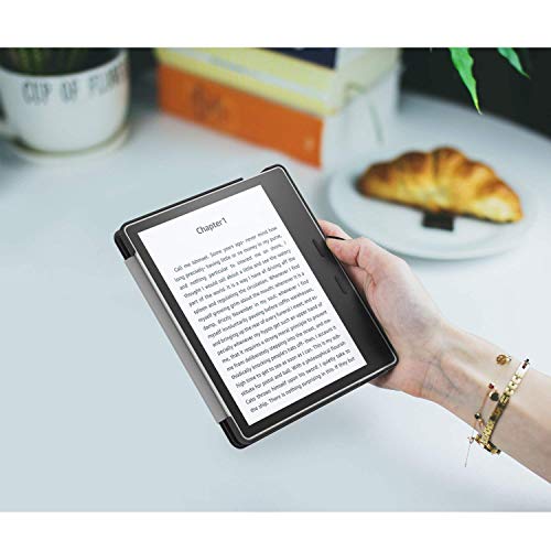 Capa Kindle Oasis WB Auto Liga/Desliga - Couro Preta