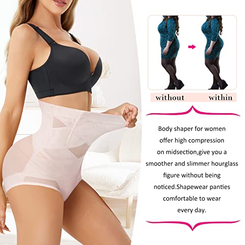 image for Nebility Women Butt Lifter Shapewear Hi-Waist Double Tummy Control Pan