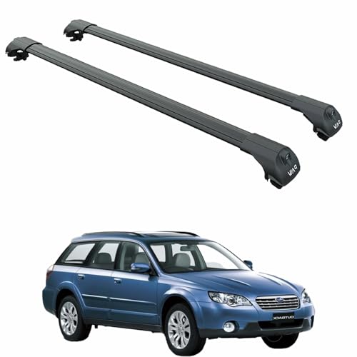 Roof Rack Cross Bars for Subaru Outback (1995â€“2025) â€“ Fits Raised & Flush Rails 330lbs Cap Aluminum T-Slot Bars Lockable (2005â€“09 Outback (3rd Gen, BP BL) Flush Rails)