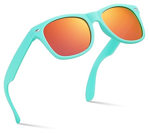 Retro Rewind Kids Sunglasses for Boys Girls Age 3-12 - Shatterproof Rubberized Frame UV400 Toddler Children Sun Glasses
