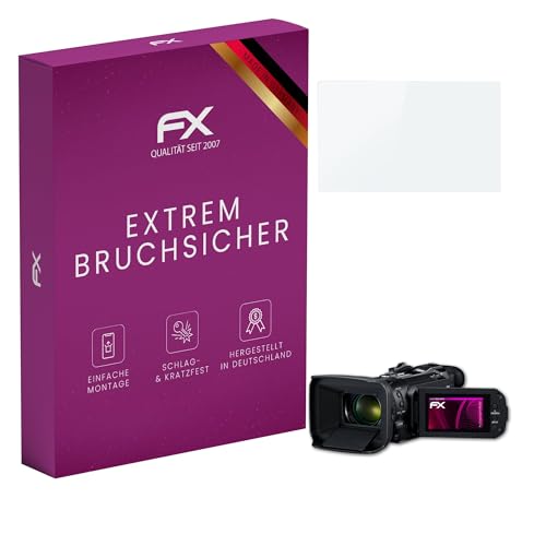 atFoliX Plastic Glass Protective Film compatible with Canon Legria HF G60, 9H Hybrid-Glass FX Screen Protector