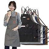 [deoway] アウトドア エプロン キャンプ ワークエプロン 大判タイプ ツールポケット バーベキュー 厚手綿作業服 前掛け カフェフリーサイズ (グレー)