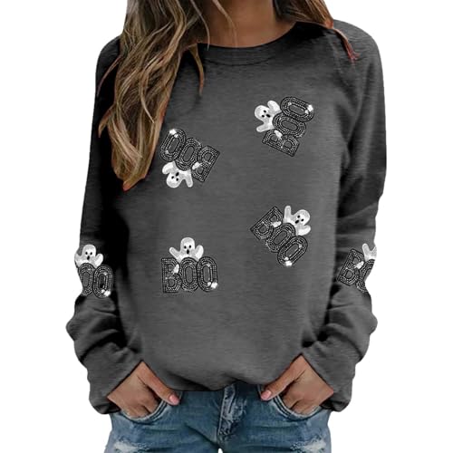 Sweat femme col rond contre le froid de l'hiver pour un look décontracté sans effort A38
