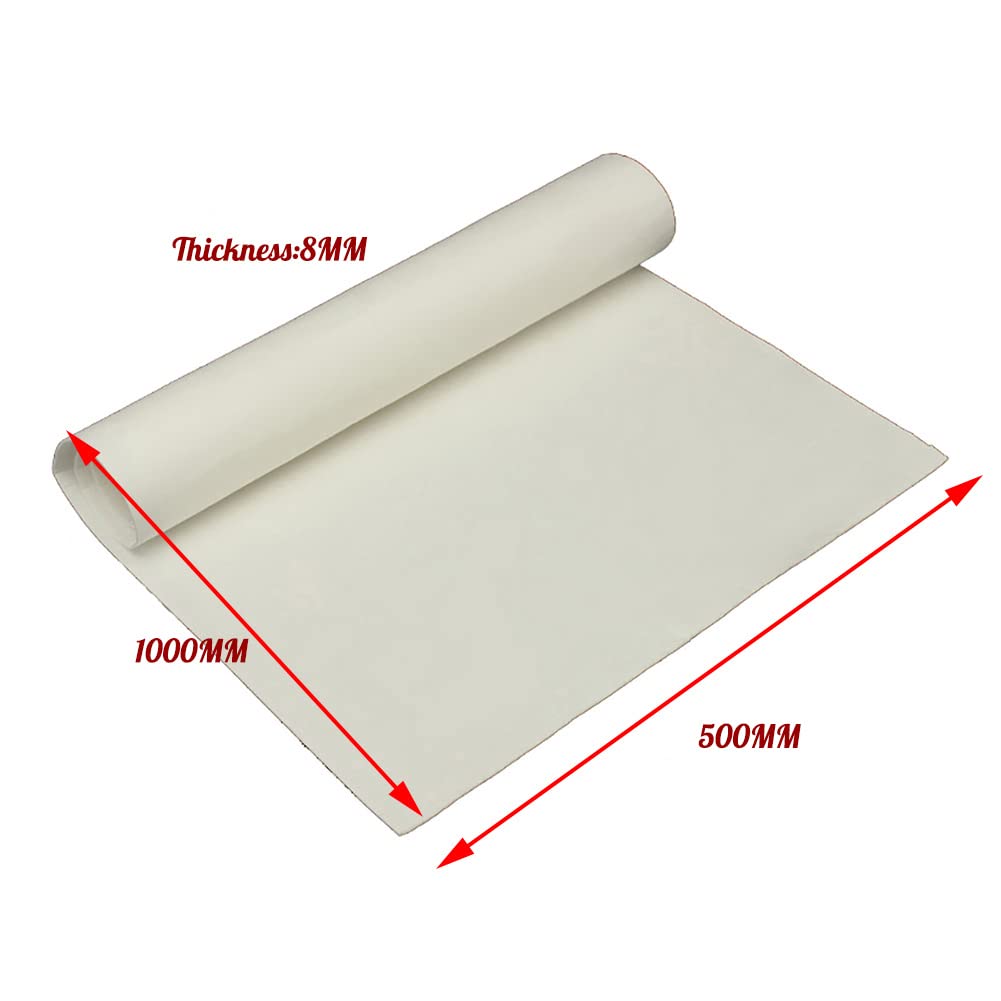 Coperta antifiamma in Fibra Ceramica - Foglio di Alluminio 2300F con Supporto per Saldatura Isolamento del Tubo del Camino del Forno HVAC,500 * 1000 * 8mm