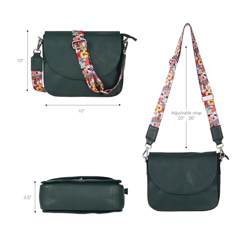 Image of Ozora Genuine Leather Crossbody Bag for Women, Adjustable Strap