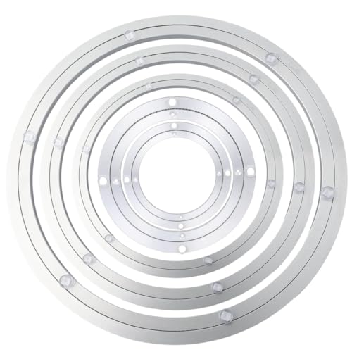 LatoYard Plateau tournant pour utilisation de cuisine, base Lazy Susan avec roulements à billes en acier inoxydable, 12,7 à 40,6 cm en alliage d'aluminium fonctionnement lisse et silencieux