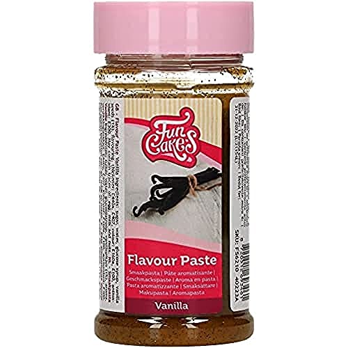 FunCakes Geschmackpaste Vanille: Lebensmittelaroma, großartiger Geschmack, perfekt zum Dekorieren von Kuchen, geeignet für Teig und Füllungen. 100 g.