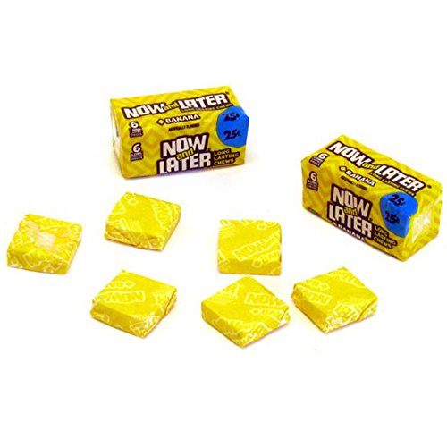 Now and Later Banana Flavored Candy 6 piece bars ( pack of 24 ) - Thumbnail 3