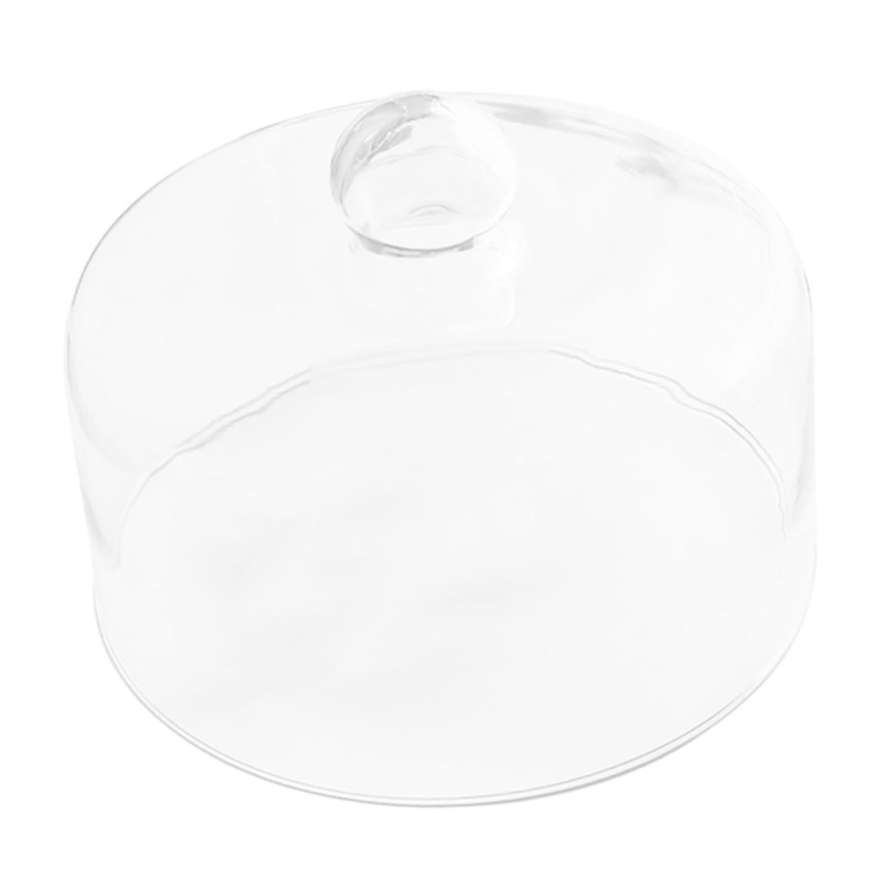 Alipis Cloche Alimentaire en Verre Ronde 21cm pour Assiette à Gâteau