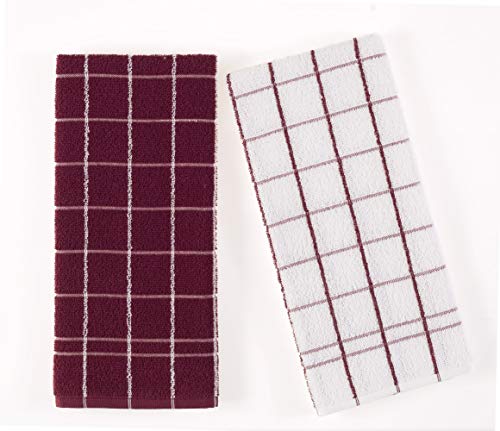 Jogo Pano de Copa Chef 2 Pçs, Teka, Bordo e Branco