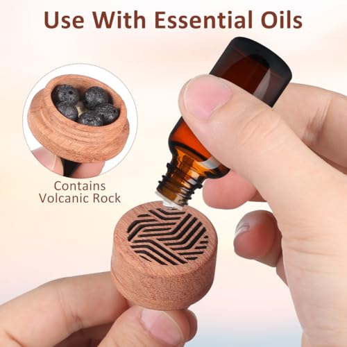 Image of PartyKindom Car Aroma Diffuser Clip for Essential Oils Compact Wooden Car Perfume Vent Clip Air Freshener Portable Aromatherapy Device for Interior