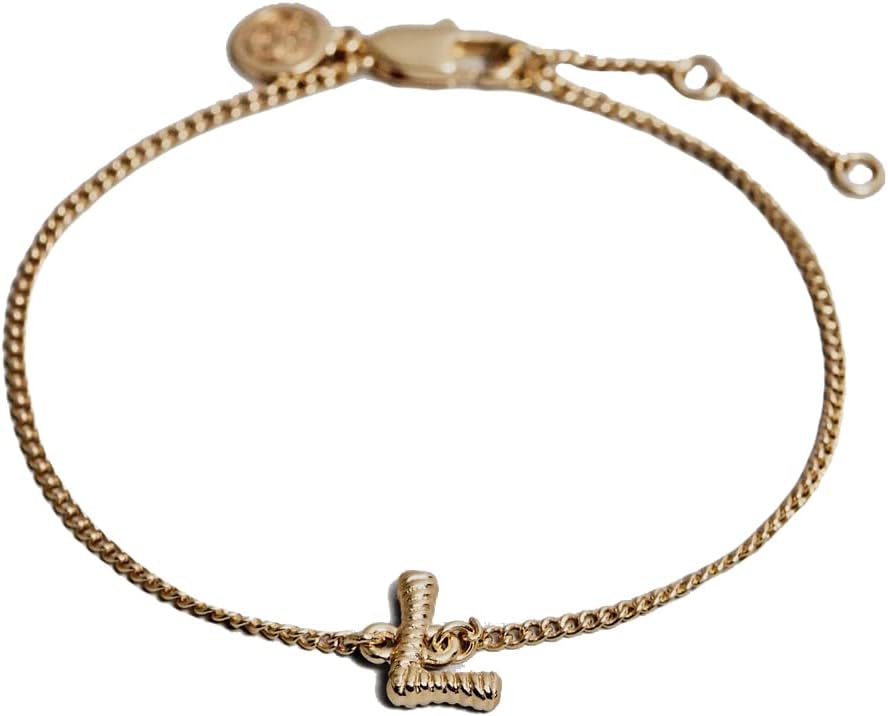 Gold-Plated Letter L Bracelet-
