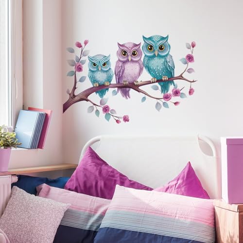 Vinilo decorativo de búho para pared de 14x24 pulgadas miniatura 5