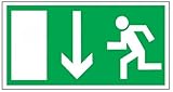 Notausgang / Rettungsweg / Rettungsschild / Fluchtweg / Rettungszeichen Kunststoff nachleuchtend 297 mm x 148 mm #6913650