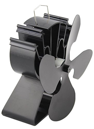 Der wärmebetriebene 4-Blatt-Herdventilator von VODA für Holz-/Holzbrenner/Kamin sorgt für 80 % mehr warme Luft als ein 2-Blatt-Ventilator – umweltfreundlich