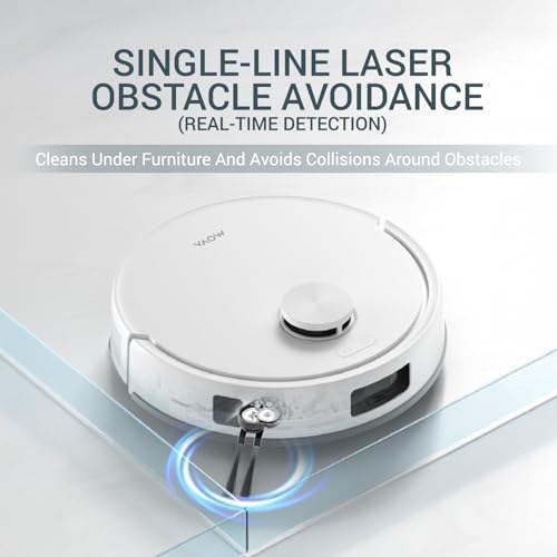 Image of Mova E20s Pro Robot Vacuum and Mop with 13000Pa Powerful Suction, 2-in-1 Vacuum & Mop, 150-Min Runtime, App & Voice Control, Washable HEPA Filter, Type-C Fast Charging, White