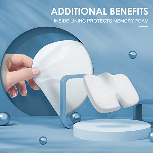 Daintier Seat Cushion Black Comfort Soft Supportive Cushion - Ergonomic Butt Cushion, Wheel Chair Memory Foam Desk Pad For Long Sitting, Back Coccyx Tailbone Pain Relief … #TOP6