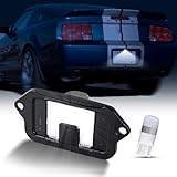 LED License Plate Light Compatible with Ford Mustang 2005 2006 2007 2008 2009, Black Tag Lamp Assembly, 6000K White Tag Lights, Pack of 1 OEM Part Number 4R3Z-13550-AA