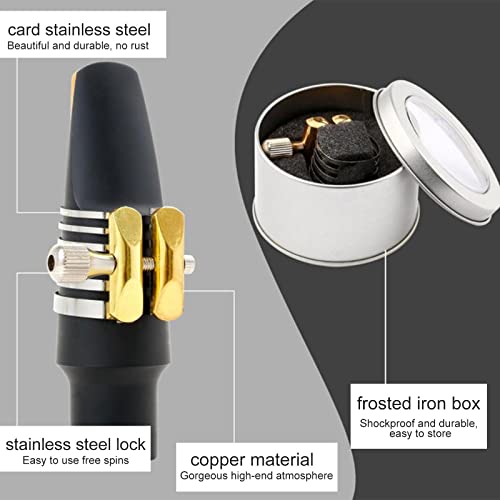 perfeclan Accessoires d'instruments de musique réglables de remplacement de ligature de saxophone pour joueur de saxophone professionnel – vue 2