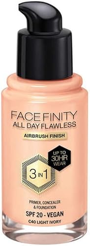 Max Factor Facefinity All Day Flawless base 3 en 1, SPF 20, 30ml