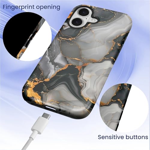 Coque iPhone 17 anti-rayures silicone marbre or double couche mate