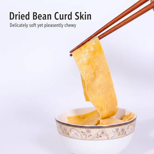 SODGHYTR Dried Tofu Skin, 8.46 oz (Pack of 2)，Asian Oil bean,Handmade Bean Curd Sheets, Chinese Special Youdoupi, Soy Products,, Fit for Hot Pot, Cold Vegetable, Stir Fry 豆腐皮 - Thumbnail 3
