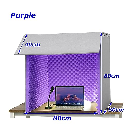 Cube d'isolation de microphone anti-réverbération avec housse de bureau
