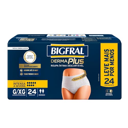 Roupa Íntima Bigfral Derma Plus G/XG 24 Unidades