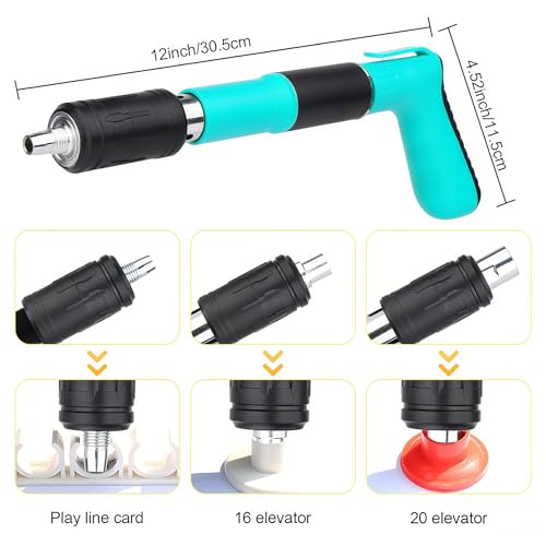 Image of SONEE Concrete Nail Gun Kit, 5 Speed Adjustable Manual Nail Gun for Concrete, Woodworking Decoration Nailer Gun, Wall Fastening Tool (Green)