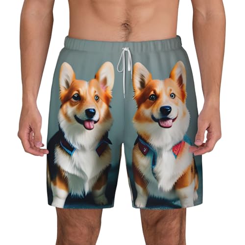 Bañador de corgi para hombre en tejido transpirable de secado rápido