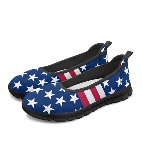 Image of Walking Shoes Women Breathe Mesh Slip On Sneakers Women Comfortable Lightweight