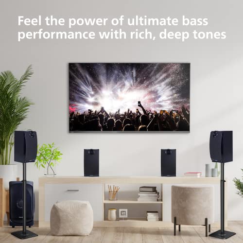 Image of PHILIPS Audio TAV7477 4.1 Channel 75W Bluetooth Multimedia Speaker System with 2x15W & 2x5W Satellite Speakers, Multi-Connectivity Option with Supporting USB, AUX, FM & Remote Control (Black)
