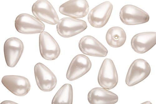 Acrylic Beads, Pearl White, Teardrop, 15x10mm Sold per Pack of 725pcs/500g