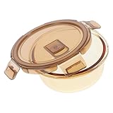 LABRIMP Transparente Glas Schüssel mit Hitzebeständigem Deckel Mini Rührschale für Meal Prep Suppen Salat Mikrowellengeeignet Spritzgeschützt Klare Vorrats und Servierschale