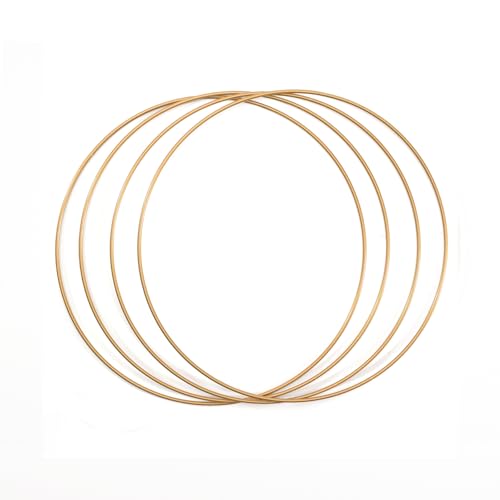 Vaessen Creative Metallringe Ø25cm, 3mm, Antikes Gold, 4Stücks