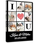 CXHOSTENT Custom Canvas Prints with Your Photos Custom Pictures Collage Wall Art Personalized Col...