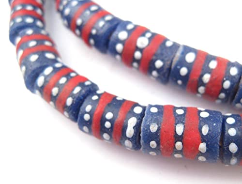 The Bead Chest African Vinyl Beads, Ghana Vulcanite Crafts Supplies for DIY Jewelry Making, Necklaces, Bracelets (6mm, Multicolor)