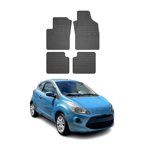 OMAC Tapis de Sol Compatible avec Ford KA II 2008-2016 Noir Caoutchouc