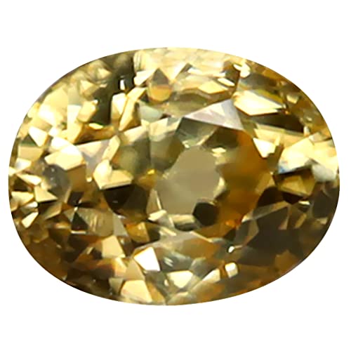 Zircon jaune naturel ovale 1,97 ct, cadeau précieux non chauffé