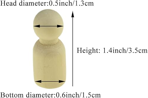 Miniatura 8 de HAHIYO 10 muñecas de madera con forma de ángel de 2 pulgadas, sin terminar, de madera, sin terminar, para personas y manualidades, muñecos de