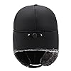 Mens Winter Windproof Warm Hat with Ear Flap,Black... #3