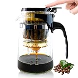Cafetera de vertido, goteador inteligente de café con interruptor de encendido/apagado, olla pequeña de vidrio de borosilicato con filtros de café japoneses de 500 ml, cafetera de goteo de 500 ml (500