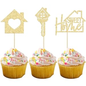 Gyufise 24PCS Sweet Home Cupcake To...