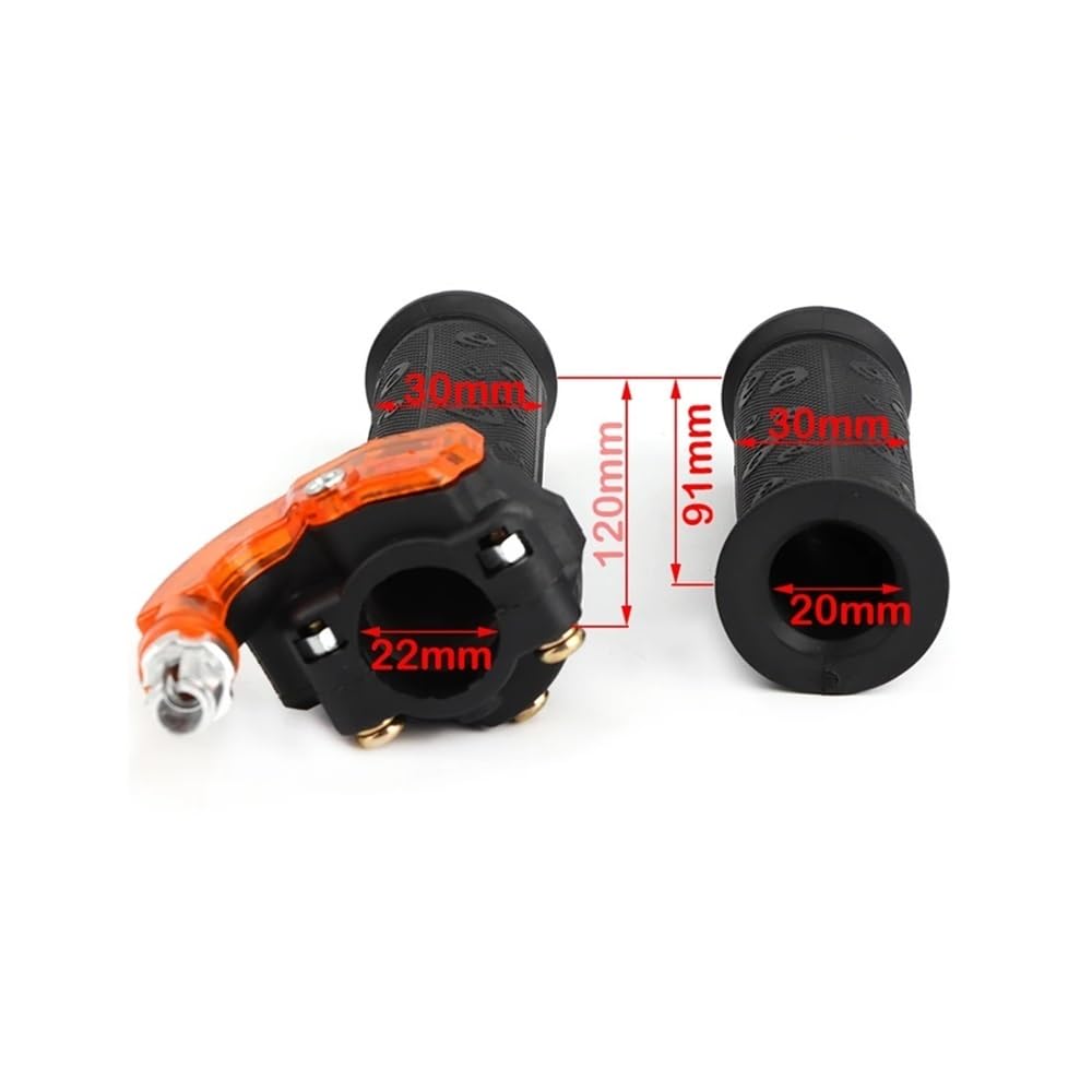 22mm Twist Motorradgriffe passend for 47cc 49cc 2-Takt Bike Pit ATV