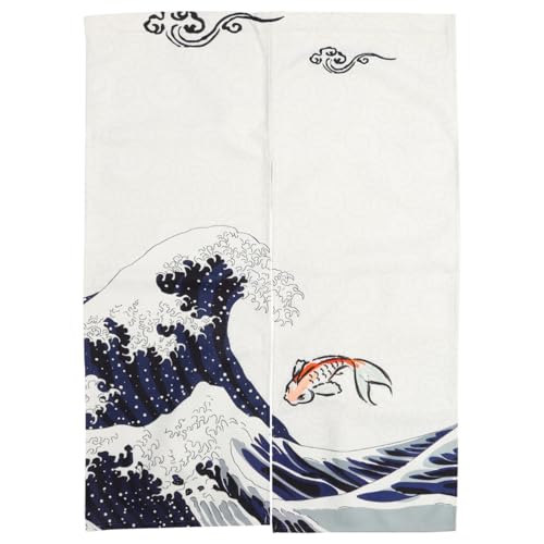 WATIIFUFU Cortina de Puerta de Poliéster Estampada Estilo Japonés para Cocina y Baño, Cortinas Largas Decorativas Hogar y Oficina, Diseño Hermoso y Realista