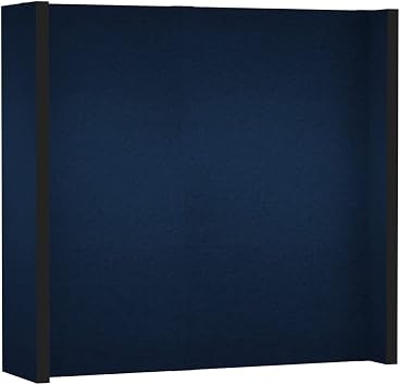 EverPanel Modular 7 x 7 Wall Kit | Dark Blue SoundSorb with Black Trim | Room Divider | Interlocking Wall Panels | Temporary Room Separator | Configurable Partition