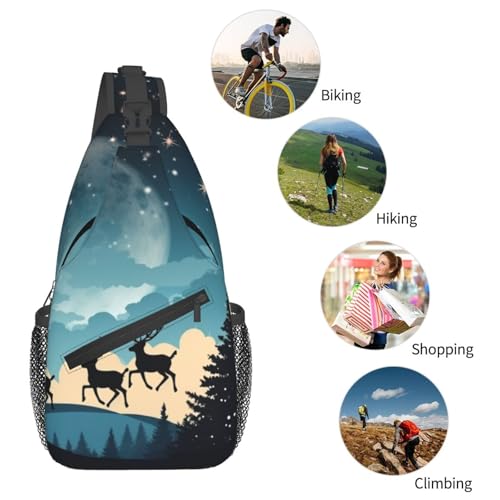 Bolso cruzado de pecho para hombre tipo bandolera negro miniatura 6