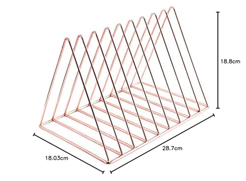 Cq acrylic Prateleiras de pasta de arquivo triangular e porta-revistas, suporte de jornal de metal c