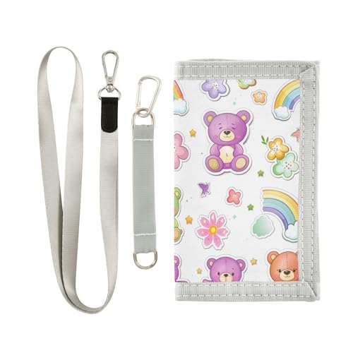 ALAZA Kids Wallets for Boys Girls Toddler Trifold Wallet Children Small Cartoon Animals with Zipper Coin Pocket